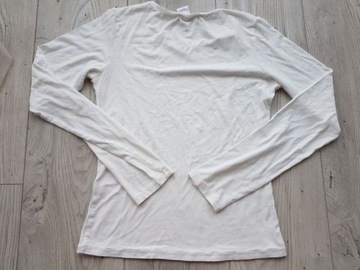 BLUZKA DAMSKA T-shirt Ecru Biały CAMAIEU r. 36 S