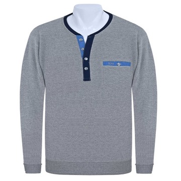 SUPER JAKOŚĆ BLUZA SWETROWA TSG-XXL GREY OKAZJA