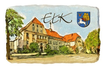 Magnes na lodówkę kamień pamiątka EŁK MAZURY 356