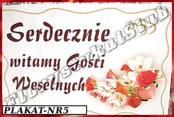 Plansza PLAKAT weselny na ślub 48/70cm 11 wzorów