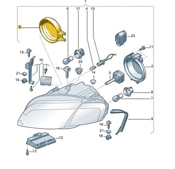 КРЫШКА ФАР ПЕРЕДНЯЯ ФАРА AUDI A4 B7 BIXENON ORIGINAL Дилерский центр