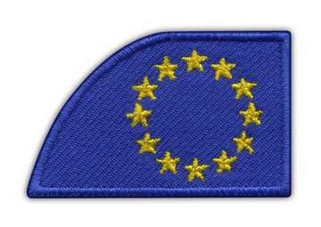 Naszywka flaga Unii UE, skośna, lewa - na stójkę