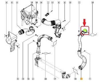 фото ориг. №8, Tube spigot intercooler renault trafic 3 1.6 dci