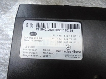 MODUL AKUMULÁTORU BSG A2215401062 TŘÍDA S W221