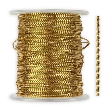 sznur sznureczek 10m 1mm sznurek pleciony złoty
