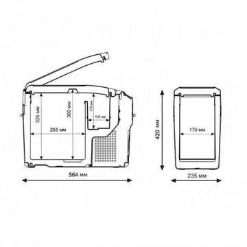 INDEL B TB18 18Л ТУРИСТИЧЕСКИЙ КОМПРЕССОРНЫЙ ХОЛОДИЛЬНИК