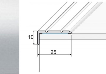 Listwa 120cm kątownik aluminium 10x25mm SREBRO A31