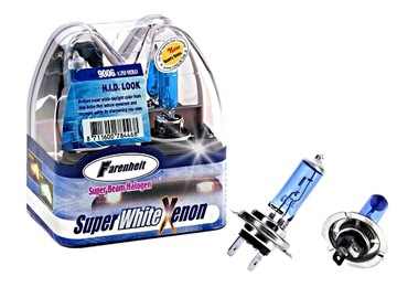 ŻARÓWKI SUPER WHITE XENON FARENHEIT- H7 55W +30% MEGA BIEL- DZIEŃ/NOC