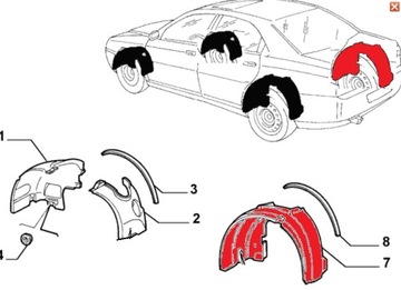 ALFA ROMEO 166 PODBĚH ZADNÍ PRAVÉ ORIGINÁLNÍ FILTR 194