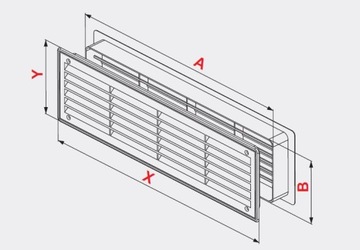 ДВЕРНАЯ ВЕНТИЛЯЦИОННАЯ РЕШЕТКА ДЛЯ ТУАЛЕТНОЙ ДВЕРИ T15K39