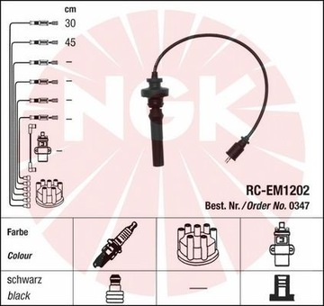 КАБЕЛИ NGK RC-EM1202 0347