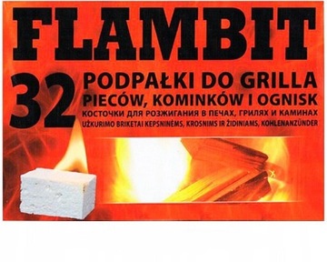 PODPAŁKA ROZPAŁKA BIAŁA FLAMBIT-32 KOSTKI KOMINEK