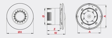 ПОТОЛОЧНЫЙ ВЕНТИЛЯТОР - AWENTA ORBIT WXO125 180м3/ч