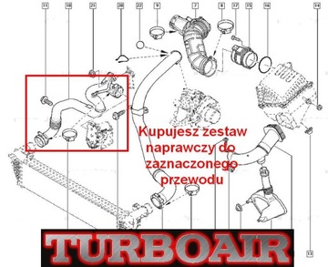 PŘÍVOD TRUBKA WAZ TURBO INTERCOOLER RENAULT LAGUNA ESPACE VELSATIS 2,0 DCI