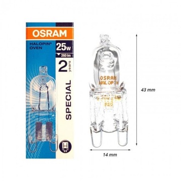 Лампа OSRAM HALOPIN OVEN 25 Вт 230 В G9 64725