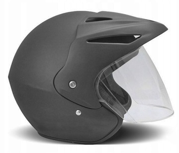 KASK WL701 SKUTER CHOPPER HOMOLOGACJA BLACK MAT L