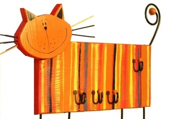 Drewniany wieszak na ubrania Hand Made KOT