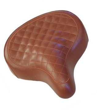 Седло CRUISER широкое велосипедное седло белый черный коричневый QUILTED ECO