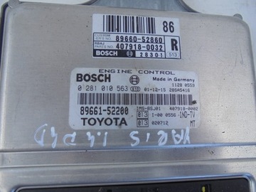 КОМПЬЮТЕР 89661-52200 0281010563 YARIS I 1.4 D4D