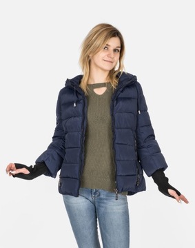 Теплая женская зимняя куртка Parka 8511 XL темно-синяя