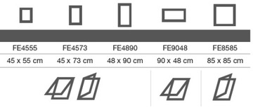 СЦЕПКА ДЛЯ ДВОЙНОЙ СТЕКЛЯННОЙ КРЫШИ FENSTRO 45x55 + ОБРАТНИК