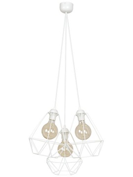 Nowoczesna LAMPA WISZĄCA Loft Diament 3-Płomienna