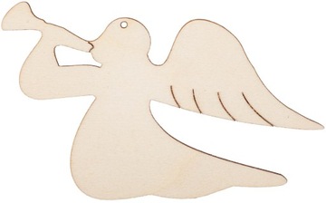 ANIOŁEK drewniany ZAWIESZKA NA CHOINKĘ 12cm święta