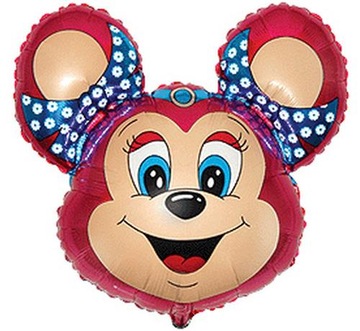 Balon foliowy MYSZKA MIKI MINNIE czerwona