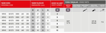 Głowica frezarska frez fi 80 45st R245-12T3 SEMT