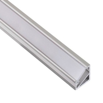 Profil ALUMINIOWY narożny do taśmy LED mleczny 1m