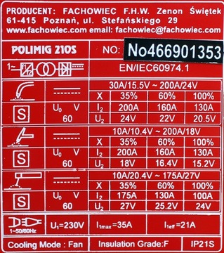 Сварочный полуавтомат 3 в 1 POLIMIG 210 MIG/TIG/MMA