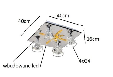 PLAFON LED Потолочный светильник с пультом 4xG4 + RGB LED