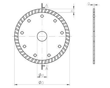 ДИСК TURBO DIAMOND fi 180X22,23 мм MARCOPOL