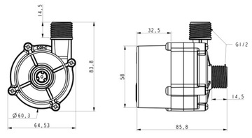 Насос FT06 Z IP68 12В 30Вт ARDUINO 20л/мин