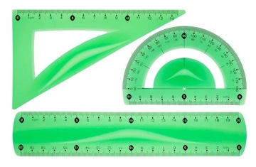 Zestaw geometryczny z linijką 20cm Tetis BL010-ZK