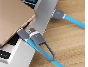 ПРОЧНЫЙ ПЛОСКИЙ КАБЕЛЬ 2-в-1 MICRO USB TYPE C USB-C НОВЫЙ