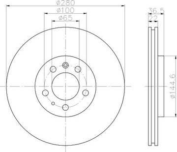 ПЕРЕДНИЕ ДИСКИ + КОЛОДКИ BOSCH VW GOLF 4 IV BORA 280мм