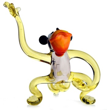 Szklana FIGURKA małpa rzeźba MAŁPKA L036 PREZENT