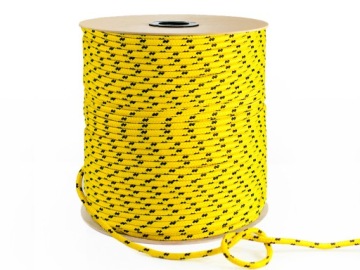 Веревка Плетеная парусная веревка из полипропилена, прочная, 4мм, ЖЕЛТАЯ, 10м