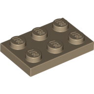 lego płytka 2x3 d.tan c.piasek 3021 6035540 / 3szt