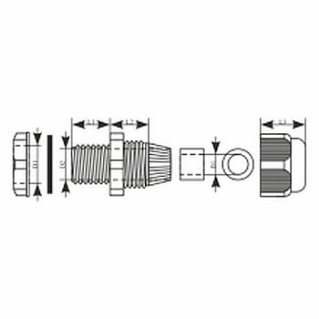 Кабельный ввод PG11 IP68 PG-11