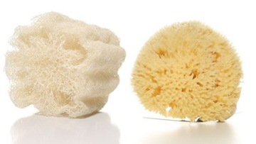 2 Szt NATURALNE GĄBKI Gąbka MORSKA + Gąbka LOOFAH