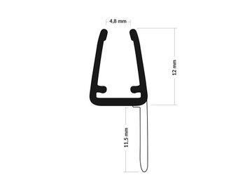 USZCZELKA Kabiny Prysznicowej 6 7 8 mm UK27 160cm