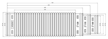Соединительная труба Wirplast ⌀ 125 мм