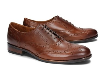 Официальная обувь Мужская обувь Коричневые броги из натуральной кожи 85 Размер 42