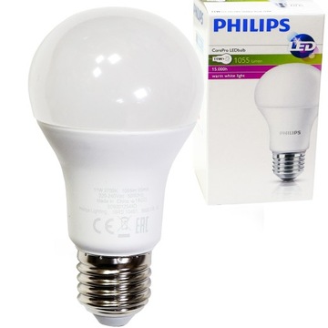 żarówka led E27 11W 75W Philips 1055Lm ciepła