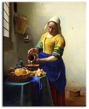 JAN VERMEER MLECZARKA OBRAZ NA PŁÓTNIE