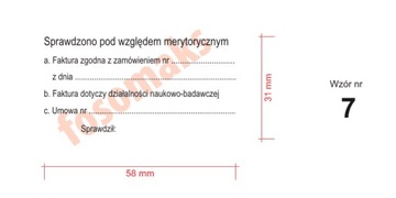 Штамп DECRETION max 73х37мм WAGRAF POLAN 8