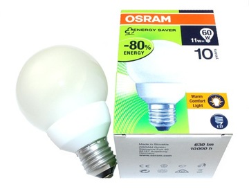 ŻARÓWKA ENERGOOSZCZĘDNA MINI GLOBE 11W = 60W E27