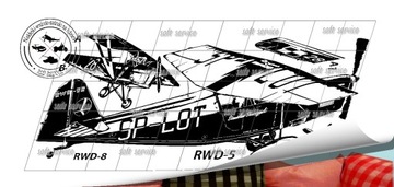 Наклейка на самолет RWD-5, RWD-8 120х50см нет. 43